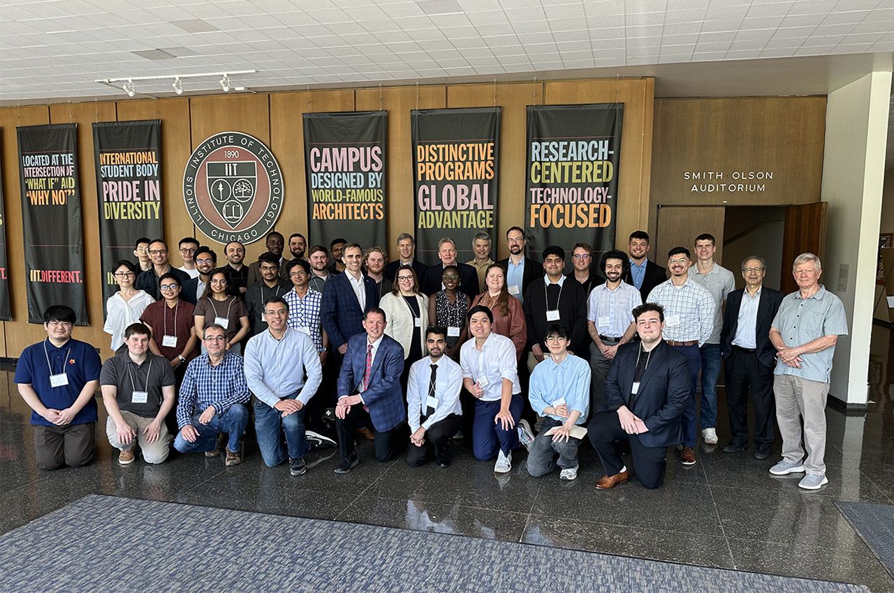 MMAE students and faculty pose for a photo at the 2026 poster competition