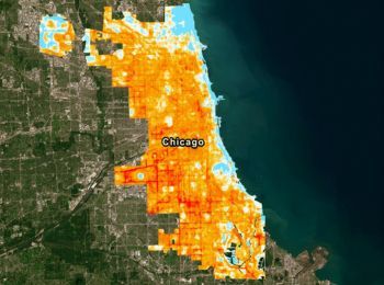 heat map of chicagoland area