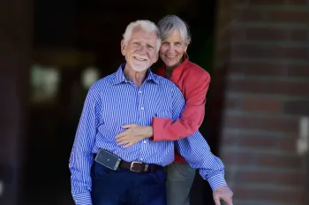 Martin 'Marty' Cooper, father of the cell phone, stands with his wife Arlene Harris