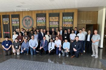 MMAE students and faculty pose for a photo at the 2026 poster competition