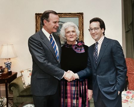Mike Galvin with Vice President George H.W. Bush and Mrs. Barbara Bush