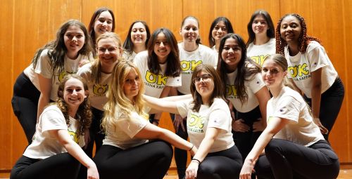 Kappa Phi Delta members pose for Greek Week photo